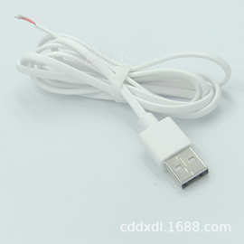 厂价直销tpe耳机线 2芯USB电源线 4C面条线 白色迷你小风扇USB线