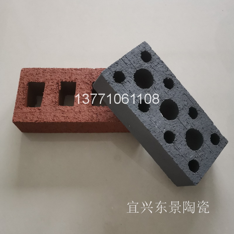 红色青灰色外墙砖砌块砖清水砖砌墙砖多孔装饰砖园林景观别墅砖