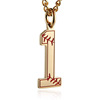 Trend fashionable street baseball necklace stainless steel for boys, accessory, pendant, European style