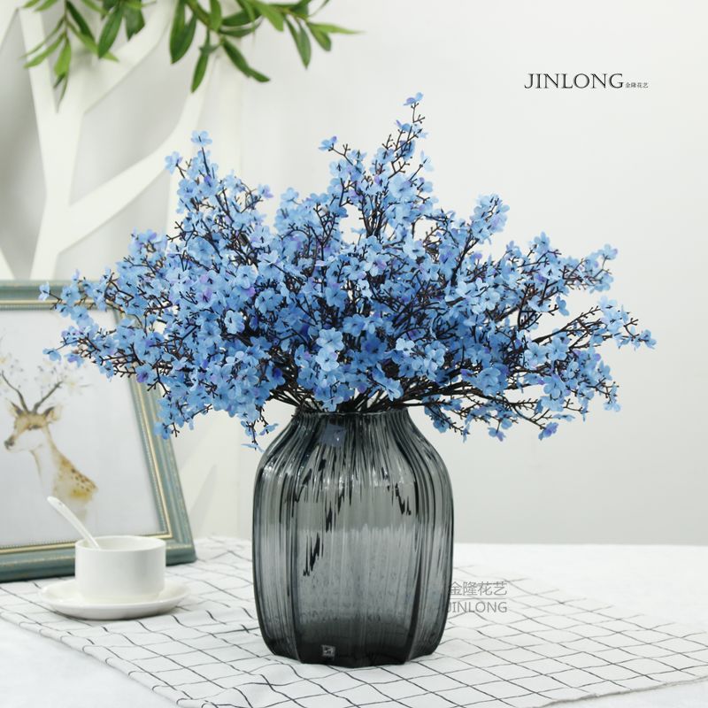 廠家批發仿真花油畫滿天星 彩色小碎花家居裝飾假花婚慶路引絹花