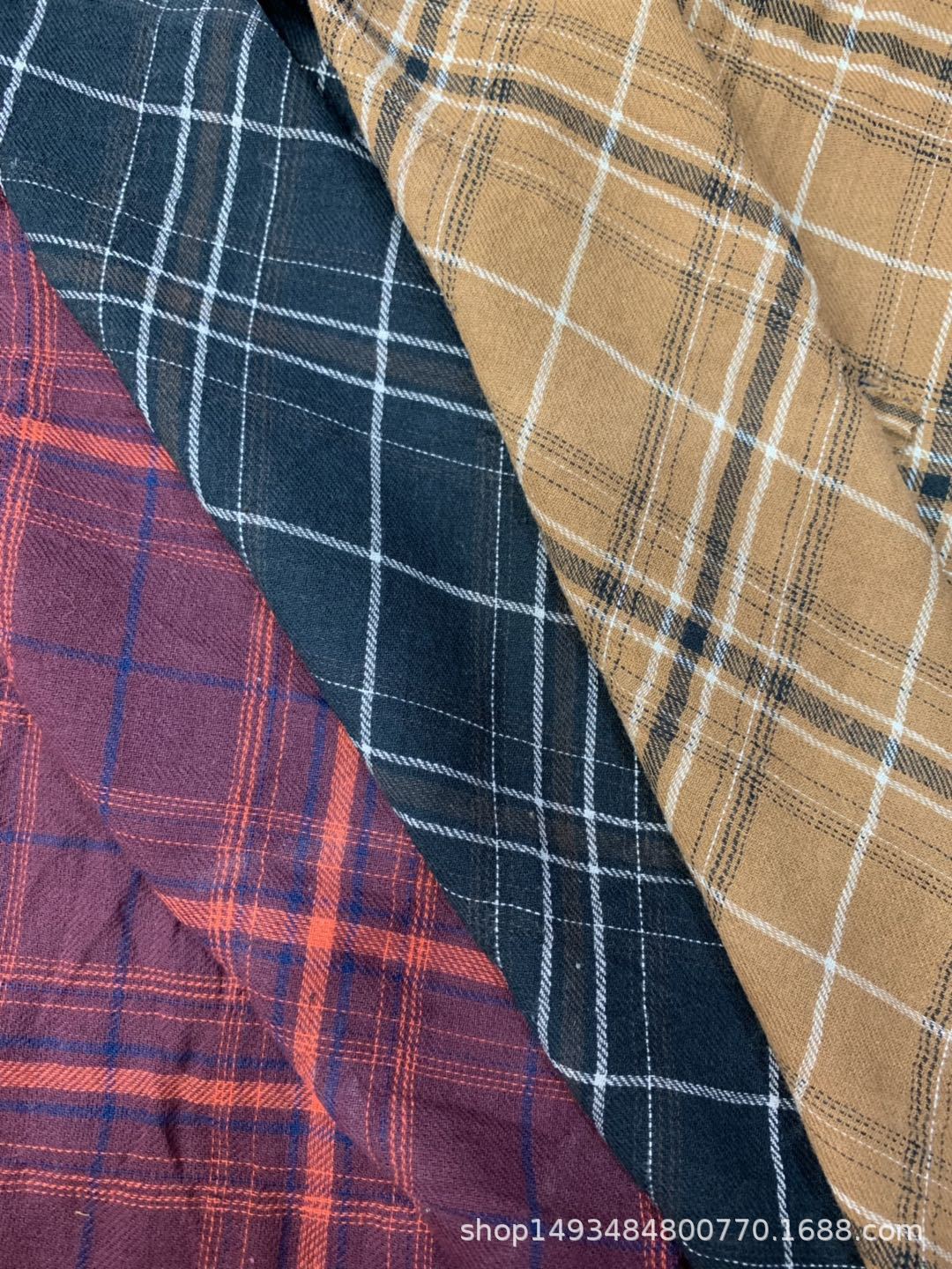 厂家直销现货供应色织梭子弹力格子布春季款衬衫面料童装面料均可