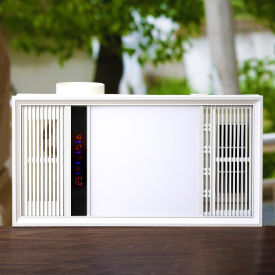 全饰界白莲双核集成吊顶风暖浴霸30*60带温显暖风机多功能取暖器|ms