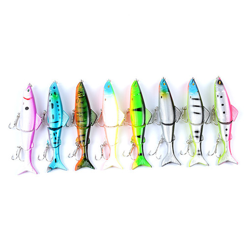 Luya bait 8 colors multi-section bionic fish bait 13cm/21g full swimming layer fake bait hard bait sea fishing beach fishing AliExpress