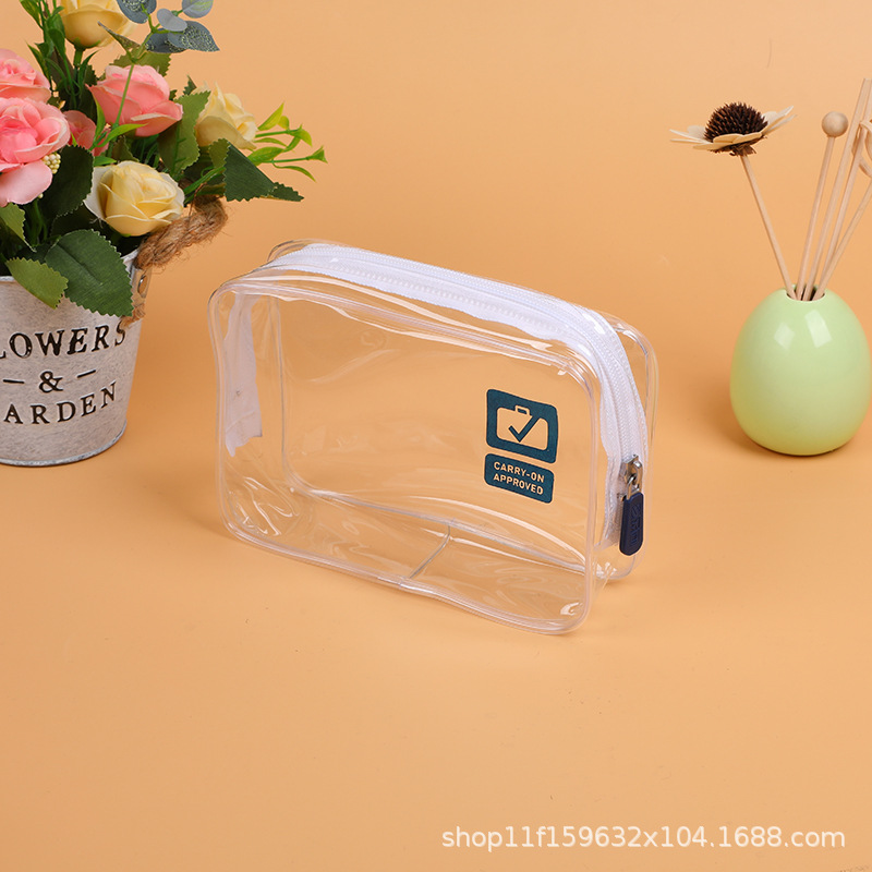 Customized transparent three-dimensional PVC bags, handbags, plastic cosmetics, zipper bags, toiletry bags, storage bags, wholesale and customization pic 8