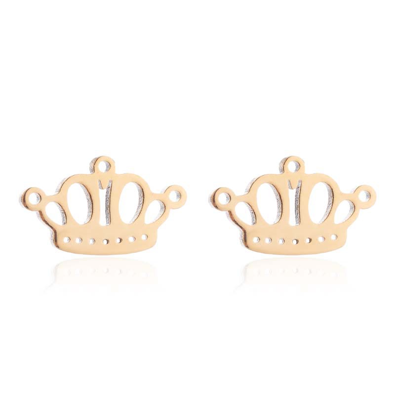 Fashion Crown Stainless Steel Plating Jewelry Set 2 Pieces