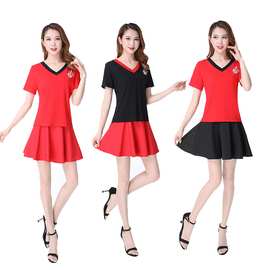 梦千韵2019广场舞服装新款套装女夏短袖中老年舞蹈跳舞衣服运动服