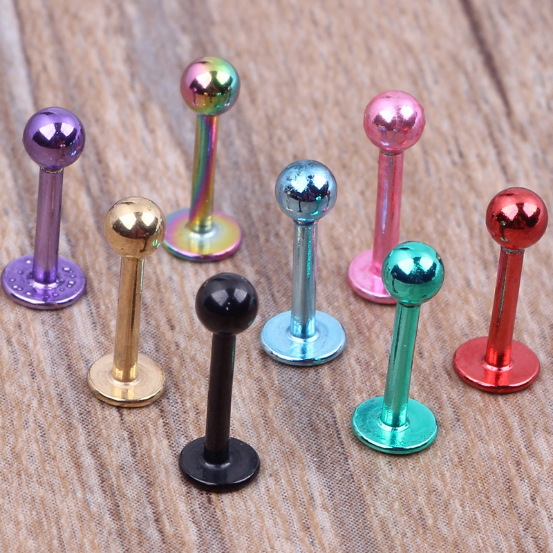 Pointed titanium steel lip stud product view