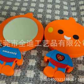 韩国DIY卡通公仔化妆镜PVC软胶创意3D公仔礼品订制，工厂一手价