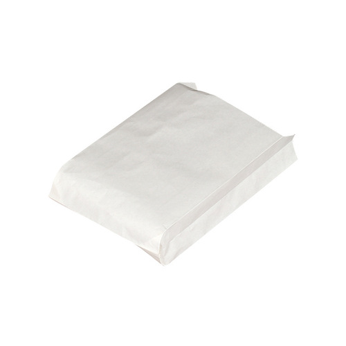 White oilproof paper bag for fried chicken wings and chicken cutlets takeout food packing bag blank accordion bag pointed bottom packaging paper bag