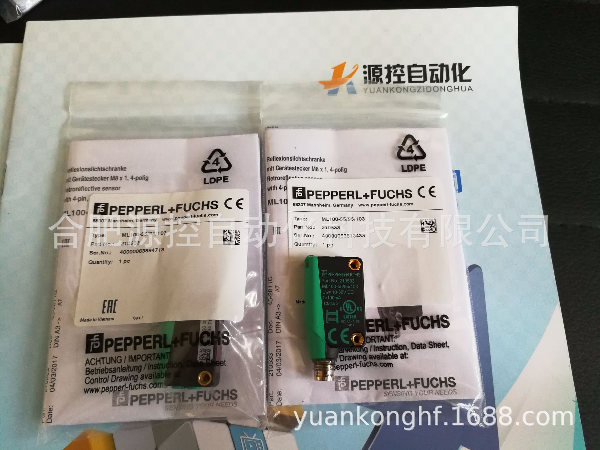 德国p+f倍加福接近开关RL36-8-2000-Ex/40B/116