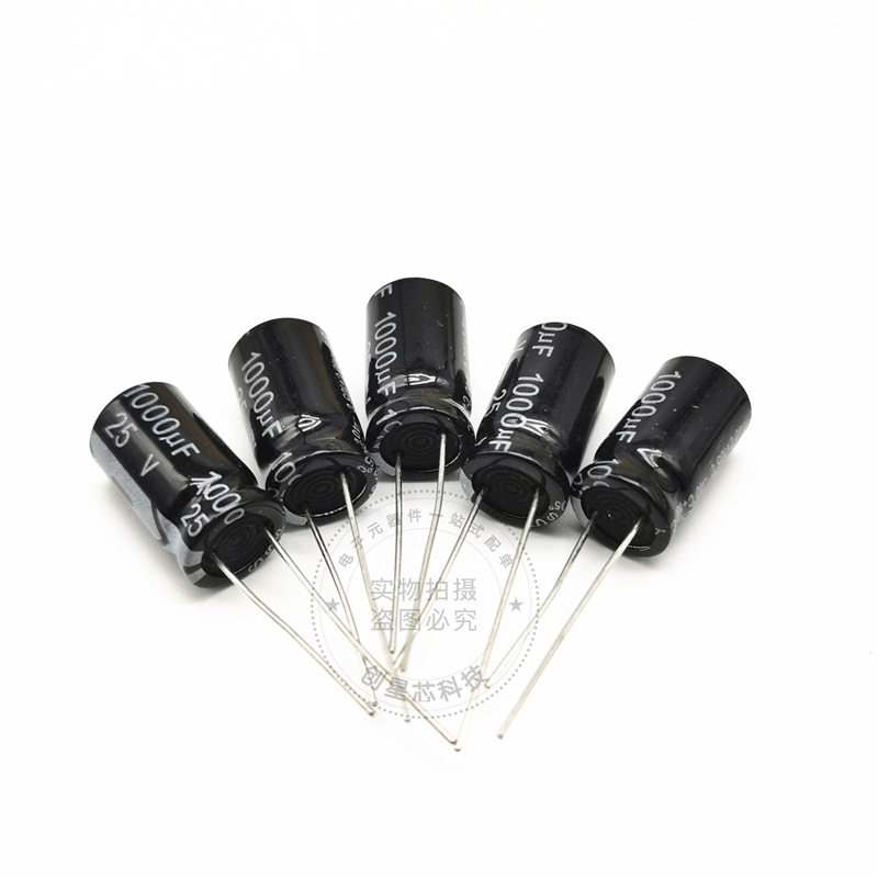 1000uF/25V 10*17直插铝电解电容 插件电容器体积10x17mm系列现货-阿里巴巴