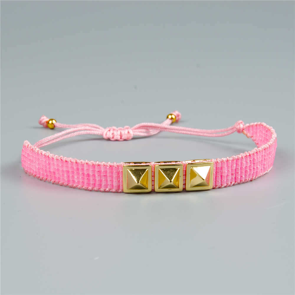 Internet-promi-anzug Weibliches Armband Miyuki Reis Perlen Hand Gewebte Liebe Kristall Weiden Nägel Trend Igen Schmuck display picture 4