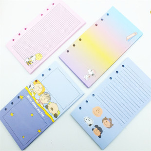 South Korea ins replacement core loose-leaf Snoopy cartoon hand Ledger A6 inner page paper core diary notebook