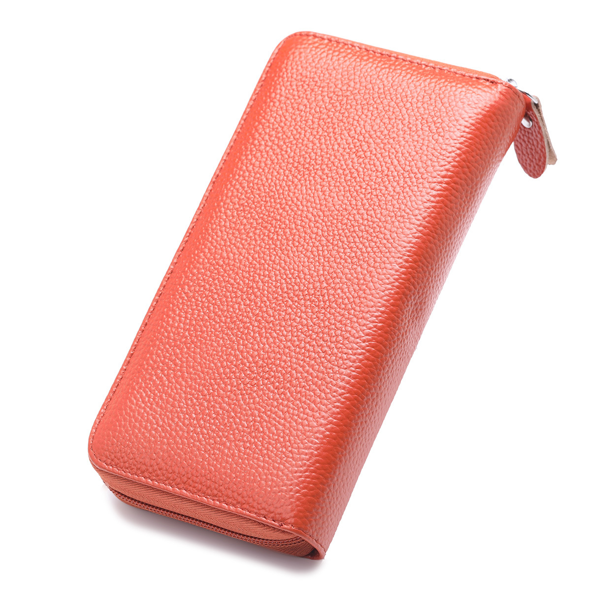 165g Weight Polyester Lining Material Zipper Closure Type Business, Travel Occasion Leather Material Solid Color Pattern Unisex Gender Fashion Style Square Shape Coffee, Pink, Purple, Red, Blue, Black Color Anti-rfid Creative Men's And Women's Leather Long Wallets Multi-function Zipper Wallet 45