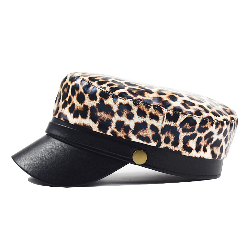 Women's Streetwear Leopard Curved Eaves Beret Hat display picture 21