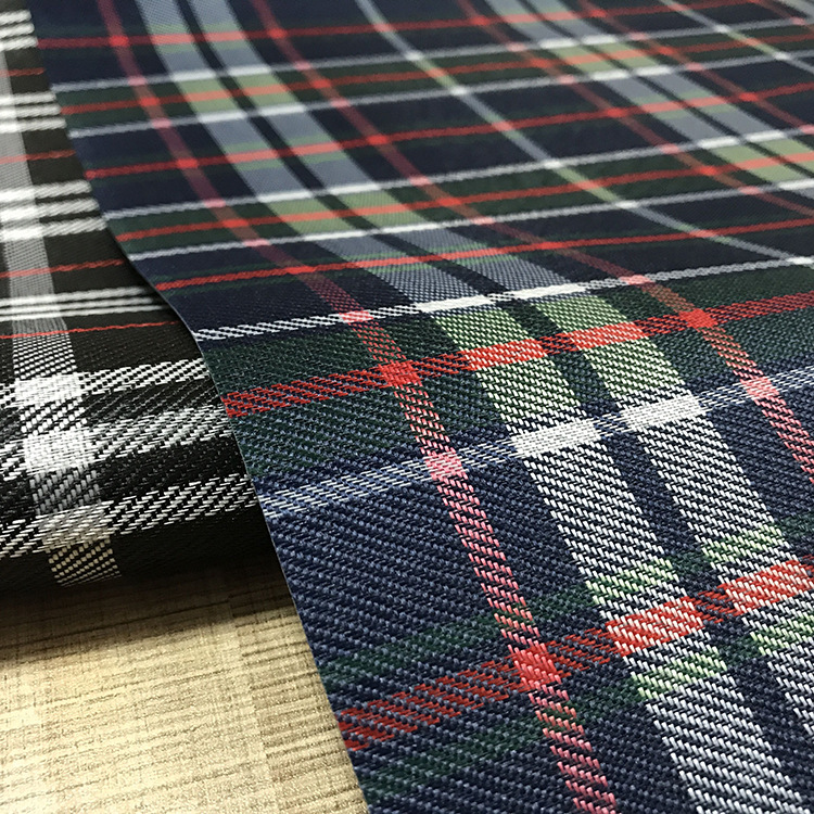 厂家现货 大格料发泡600D箱包手袋专用格子纹面料批发