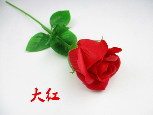 Chinese Valentine's Day Rose Flower Pole Sunflower Universal Green Leaf Flower Pole Manufacturer Wholesale Simulation Flower Soap Flower Pole