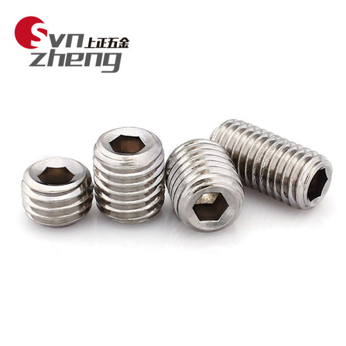 M2.5M3M4M5M6 304 stainless steel hexagon concave end machine meter set screw top screw headless stop screw