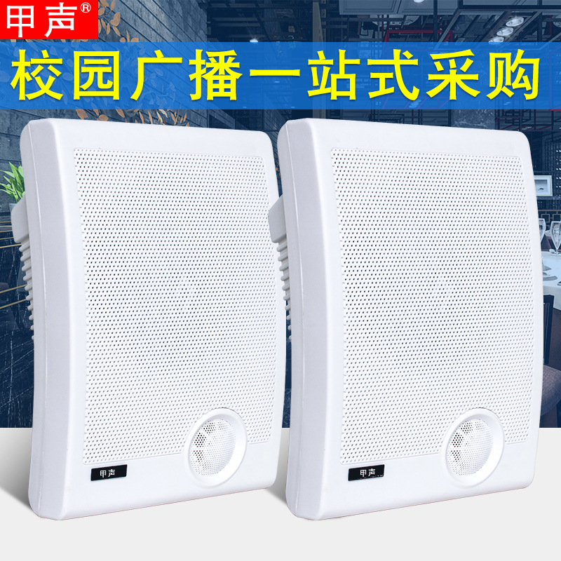 甲声厂家直销教室壁挂音箱喇叭店铺背景音乐系统音响会议扬声器