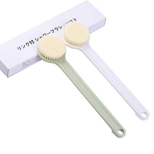 Wholesale plastic long-handled bath brush, household bathroom bath brush, bath brush, massage soft bristle brush, cleaning brush, back rub brush