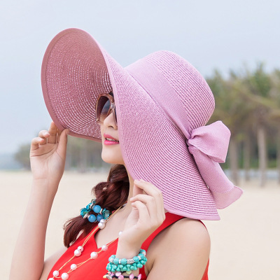 Sombrero para el sol de las mujeres protección solar protección UV sombrero de verano moda protección solar sombrero de paja estilo coreano versátil moda sombrero de paja al aire libre