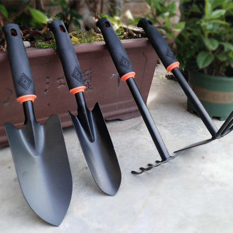 Small black shovel four-piece gardening tools topite planting shovel scorpion