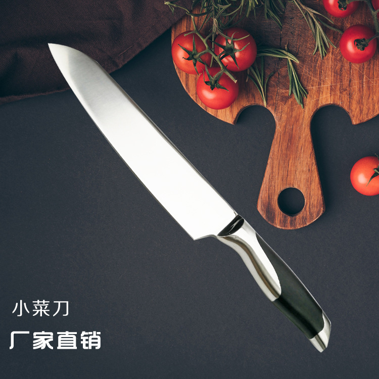 厂家直销 高档不锈钢厨师刀 家用锋利切肉刀 厨房小菜刀 多用刀具|ru