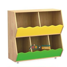 生態木儲物柜 幼兒園兒童玩具收納架積木柜木制兩層收拾架分區柜