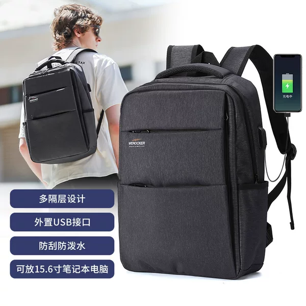 Waterproof Oxford Cloth Business Computer Bag Custom logo Anti-theft Backpack Smart usb Charging Backpack Casual Men