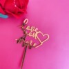 Qixi Valentine's Day Happy INS Wind, Simple Love Day LOVE Acrylic Cake Decoration Account