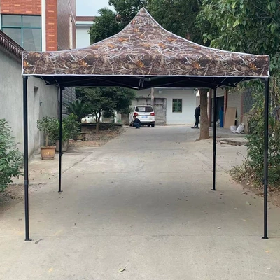 Forest Camouflage Tent Wild Jungle Survival Tent Hexagonal Tube Milk White Tent (Çadırlar) - black-frame-camouflage-5-8-people