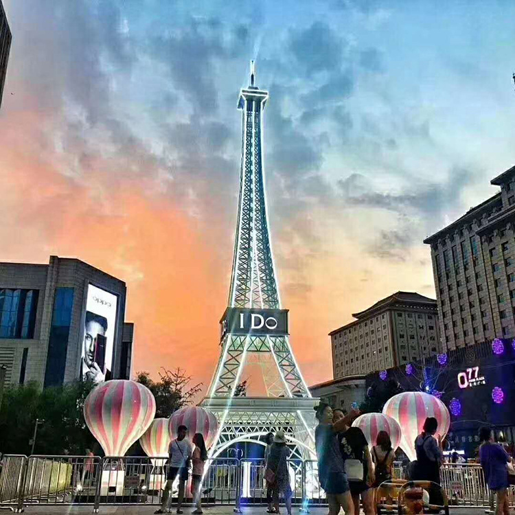 廣場景觀埃菲爾鐵塔雕塑金屬鐵質巴黎鐵塔模型廠家定制