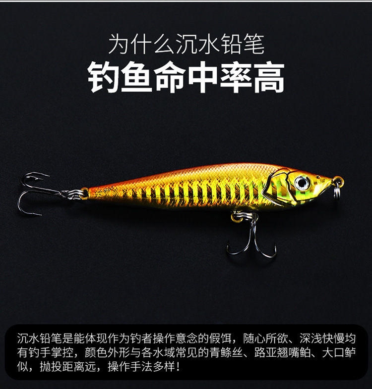 Sinking Minnow Lures Shallow Diving Minnow Baits Bass Trout Fresh Water Fishing Lure