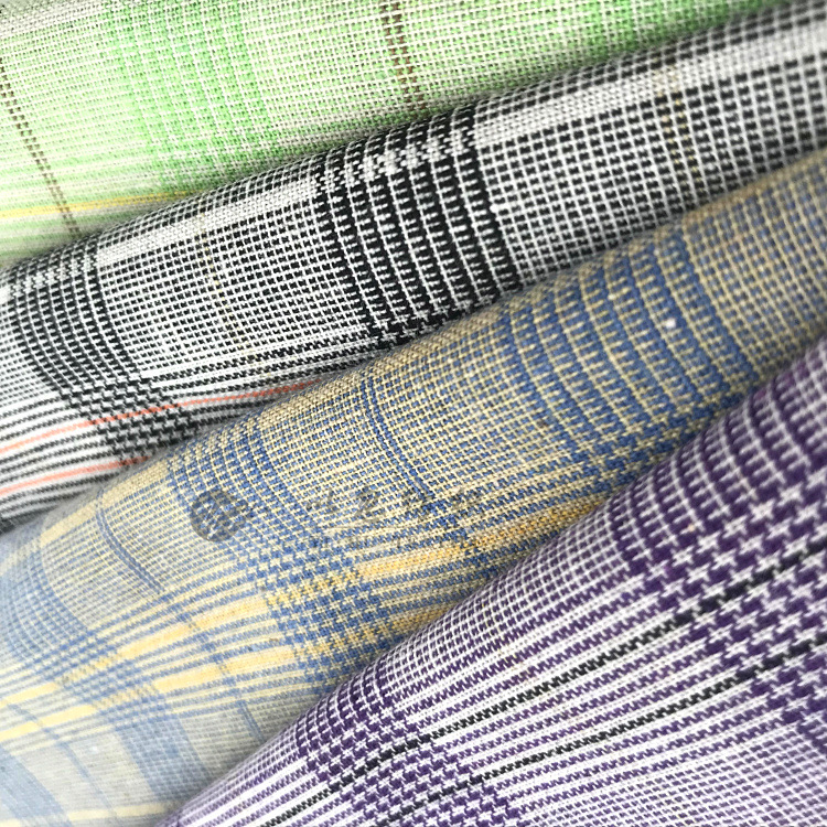 现货供应 涤棉格子 外贸热款 小西装面料 童装 男女款专用