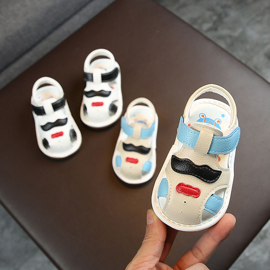 2019 A summer men and women baby child Sandals baby soft sole non-slip prewalker  0-1-2 Children&#39;s shoes wholesale