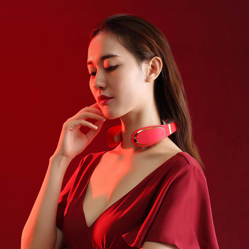 新款USB智能肩颈热敷按摩仪颈椎按摩器护颈仪脖子颈肩多功能遥控