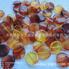 Amber wavy plastic beads, 12mm