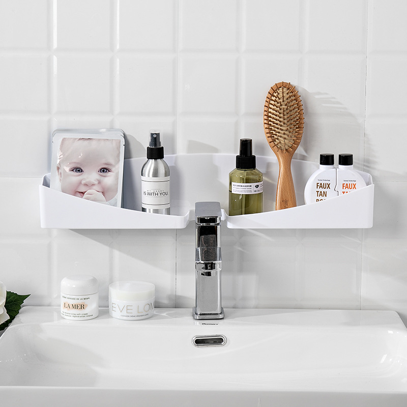 originality Shower Room water tap Shelf Kitchen Plastic Shelf Wall hanging Free punch Wash station Storage rack