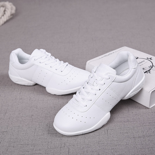 Team competitive gymnastics shoes white fitness shoes sport cheerleading shoes for women training competition shoes soft soles children