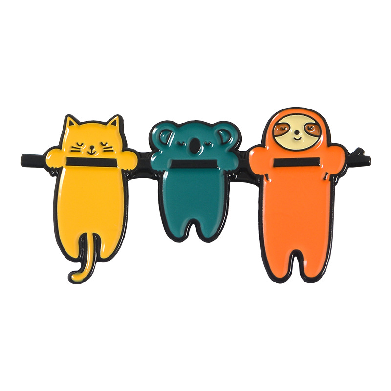 Creative Cute Cartoon Sloth Oil Dripping Alloy Brooch display picture 4