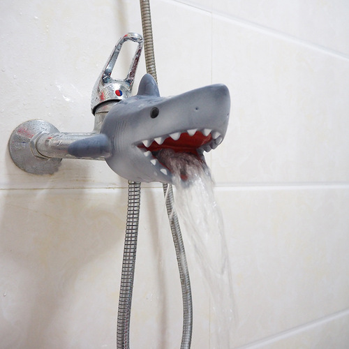Children's Handwashing Extender Shark Cartoon Silicone Faucet Extension Kit Splashproof Water Adjustment Switch Extender