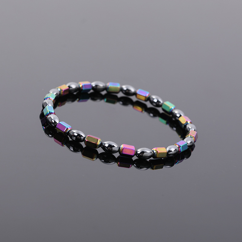 Fashion Oval Ab Color Haematite Beaded Women's Anklet display picture 2