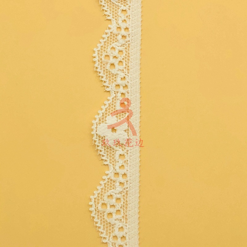 锦氨弹力蕾丝花边 大波浪小花朵经编花边 超柔内衣裤DIY服装辅料