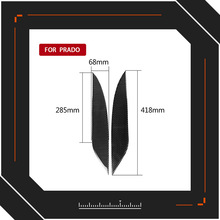 适用丰田霸道兰德酷路泽普拉多碳纤维前照灯灯眉贴纸汽车改装配件