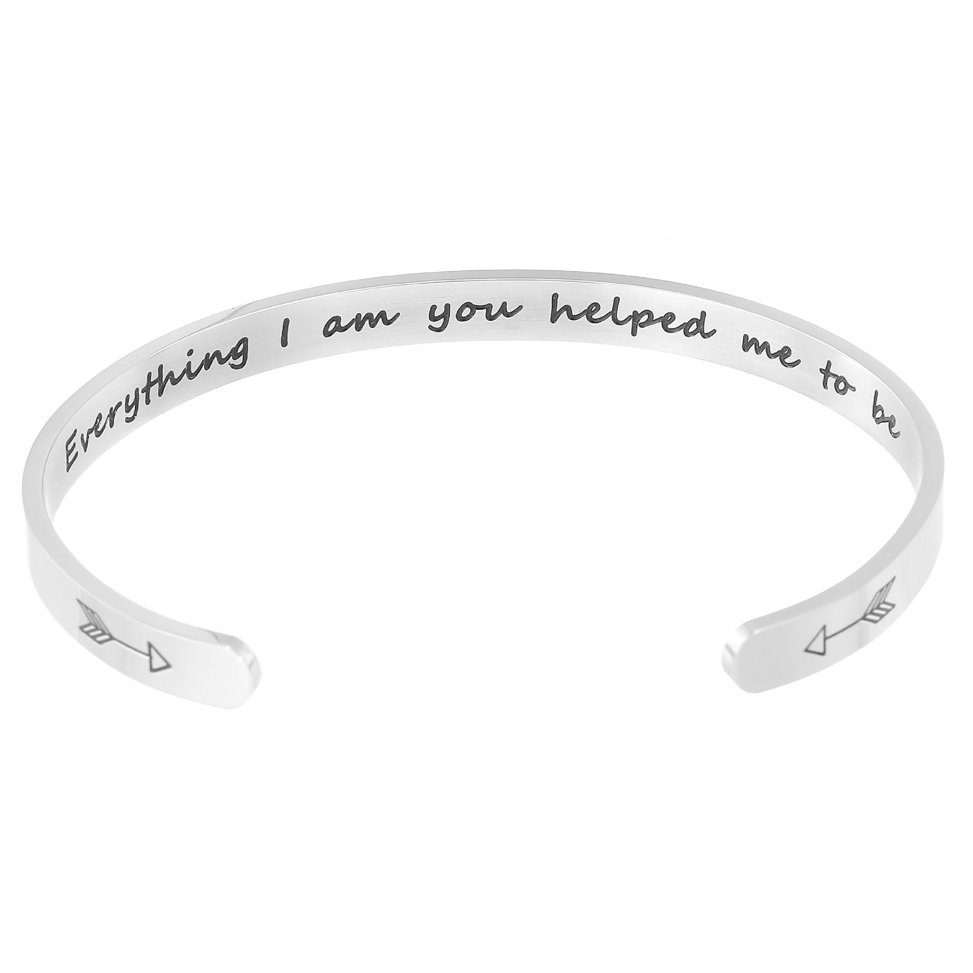 Yunna AliExpress Amazon nueva pulsera de doble flecha Keep fucking going pulsera de acero inoxidable