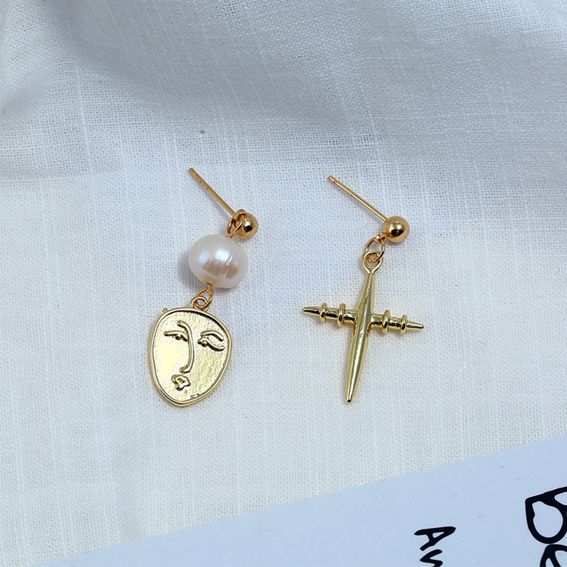 Alloy Korea Cartoon earring(White pearl kc gold)Fashion Jewelry NHKQ2449-White-pearl-kc-gold