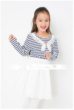 特惠价童装国内专柜外贸尾单女童海军衫长袖连衣裙PCOM92342M