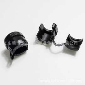 东莞龙三塑胶厂供应美规线扣锁8.2mm圆线电源线扣6P3-4 黑色/白色