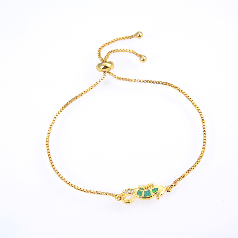 4g Weight Artificial Gemstones Inlay Material Bracelets Classification Copper Chain Material 1 Piece Quantity Holiday, Daily Occasion Copper Material Color Block Pattern Women's Gender Inlay Design Simple Style, Classic Style Style Copper Inlay Color Block Artificial Gemstones Bracelets 9