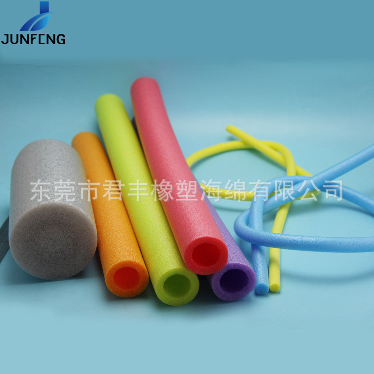 彩色高密度EPE珍珠棉子弹管软质玩具圆筒空心泡沫套管转印贴纸